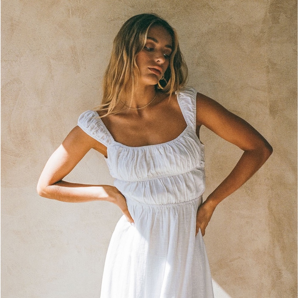 Sabo Skirt Fabi 100% Cotton White Dress, XS - Picture 3 of 10